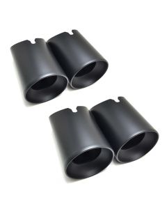 ✯✯✯✯✯ Design 3.75' (98mm) Angle Cut Slip On Exhaust Tips High-Temp Coated Matte Black for BMW M3 F80 M4 F82 M2 Competition F87 S55 buy in USA