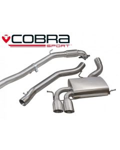 Cobra Sport Turbo Back Exhaust for Audi A3 (8P) 2.0 TFSi Quattro 3-Doors De-Cat Non Resonated (AU46D) buy in USA