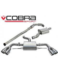 Cobra Sport Turbo Back Exhaust for Audi TTS MK2 Quattro 2008-2014 with Sport Catalyst, Resonated (AU34A) buy in USA