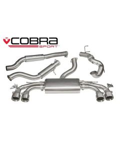 Cobra Sport Turbo Back Exhaust for Audi TTS MK3 2.0 TFSi Quattro 2015+ Valve Control, De Cat, Resonated (AU78C) buy in USA