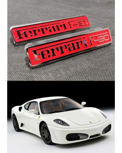 Ferrari F430 Emblems Floor Mats Interior Red Insertion Badges Emblems Metallic Chrome Polished Decals Stickers buy in USA