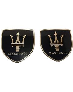 Maserati Style Floor Mat Metal Emblem Set 2 pcs - Logo Badge for Maserati Quattroporte Ghibli Levante GranTurismo GranCabrio Alfieri buy in USA