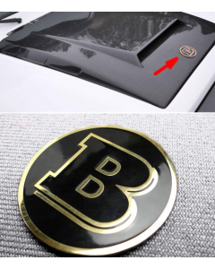 W463 W461 G55 G65 G63 G500 Mercedes G Wagon G class Brabus Style Hood Scoop Golden Badge Logo Emblem Decal buy in USA