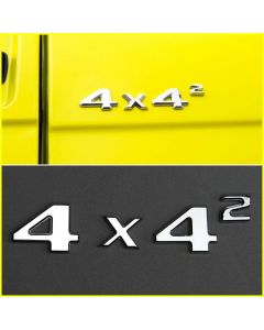 4x4² Style W463 G-Class G63 G65 G55 G500 Mercedes-Benz Brabus G Wagon 4x4 Squared Stainless Steel Chrome Badges Emblem Exterior Body Brabus Style buy in USA