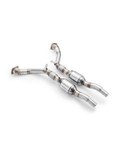 RM Motors Downpipe with Silencer for Audi S4/RS4 B5, A6/S6/Allroad C5 2.7T Manual (212107S) buy in USA