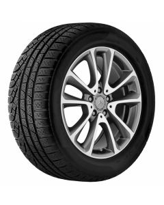 Mercedes-Benz Pirelli 5-Doppelspeichen-Winter-Komplettradsatz, 18 Zoll, tremolit-metallic glanzgedreht, E-Klasse (238/213) buy in USA