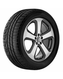 Mercedes-Benz Pirelli 5-Speichen-Winter-Komplettradsatz, 19 Zoll, tremolit-metallic glanzgedreht, GLC (253) buy in USA