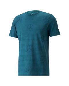 Mercedes-Benz Motorsport Kollektion T-Shirt Herren Puma all-over Logoausführung blau Gr. XS - XXL buy in USA