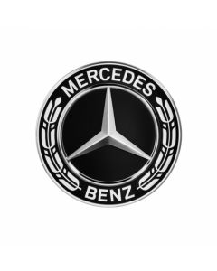 Mercedes-Benz Radnabenabdeckung, Stern mit Lorbeerkranz, schwarz (66,8mm), 1 Stück buy in USA