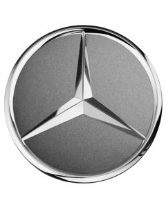 Mercedes-Benz Radnabenabdeckungen, Stern erhaben, grau Himalaya 4er Set (66,8mm) buy in USA