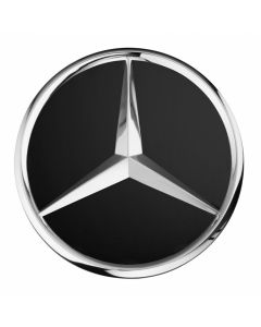 Mercedes-Benz Radnabenabdeckungen, Stern erhaben, schwarz matt, 4er Set (66,8mm) buy in USA