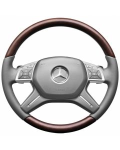 Mercedes-Benz Holz-Leder-Lenkrad mit ALDW & LSP, basaltgrau, M-/GLE-Klasse (W166) buy in USA