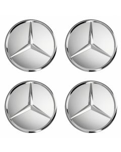 4 Mercedes-Benz Radnabenabdeckungen Stern erhaben verchromt buy in USA