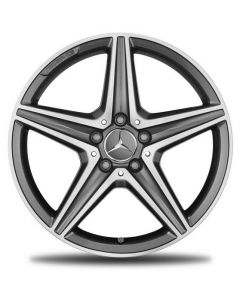 Original Mercedes-Benz AMG Alufelge 8 J x 18 ET 43 titangrau glanzgedreht E-Klasse 213 238 Vorderachse A21340118007X21 buy in USA