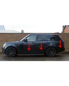 Range Rover L405 (2013+) (LWB only) - 'Black Design Pack' Side Cladding Trim Kit Gloss Black (6 piece) buy in USA