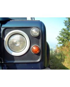 Land Rover Defender - Croytec Billet Aluminium Headlight and Sidelight Bezel Kit silver buy in USA