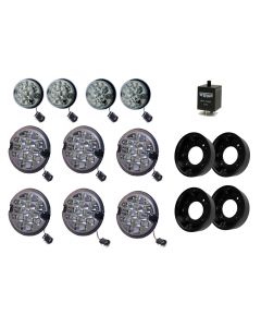 Land Rover Defender - 10 piece 95mm NAS Style LED Lamp Upgrade Kit (clear) buy in USA