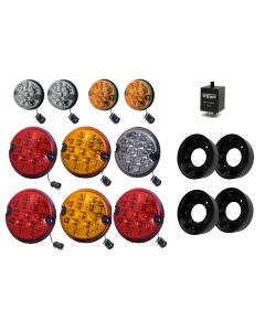 Land Rover Defender - 10 piece 95mm NAS Style LED Lamp Upgrade Kit (coloured) buy in USA