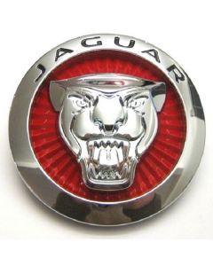 Jaguar F-Type 2013+ - Chrome & Red Radiator Grille Badge buy in USA