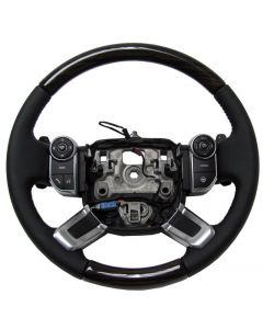 Range Rover Vogue L405 (2013+) - Wood & Leather Steering Wheel (Figured Macassar) buy in USA