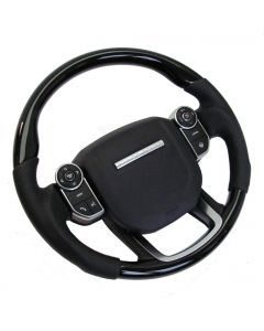 Range Rover Sport (2014+) - Wood & Leather Steering Wheel (Black Piano Wood) heated buy in USA