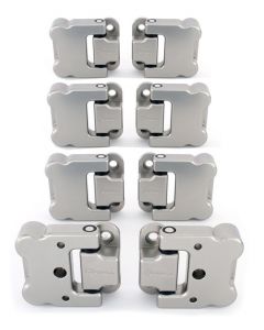 Land Rover Defender 110 - Billet Aluminium Exterior Front & Rear Door Hinges (set of 8) silver buy in USA