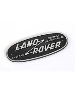 Land Rover Defender - Heritage Aluminium Badge Plate (Black & Silver) genuine buy in USA