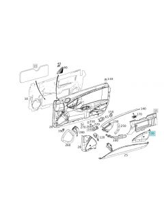 Mercedes-Benz Lautsprecherabdeckung Abdeckung Lautsprecher CLK Cabrio 209 links schwarz buy in USA