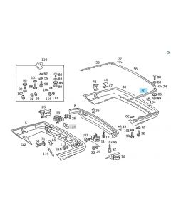 Original Mercedes-Benz KOTSCHUTZBLENDE hinten links buy in USA