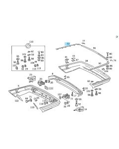 Original Mercedes-Benz KOTSCHUTZBLENDE hinten rechts buy in USA