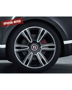 Bentley Continental GT/GTC - 21 Six Twin Spoke Black Machined Wheel & Tyre Set buy in USA