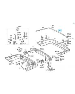 Original Mercedes-Benz KOTSCHUTZBLENDE hinten mitte buy in USA