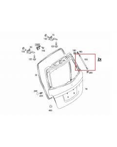 Original Mercedes-Benz Gasdruckdämpfer Set Rückwandtür Heckklappe GLK 204 buy in USA