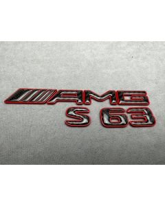 Carbon fiber AMG S63 Tail Badge in Red color buy in USA