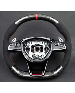 Mercedes Benz W222/W205/W463/W213 GT AMG Style Steering Wheel (Carbon Leather) buy in USA