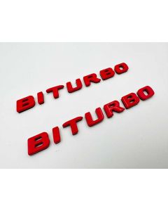 Red Metallic Brabus Biturbo Side Logo Badge Set for Mercedes-Benz W463A W464 G-Class buy in USA