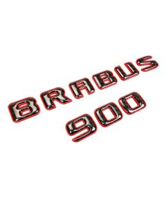 Brabus 900 Emblem Logo – Red Metallic with Carbon for Mercedes-Benz W463A/W464 G-Class buy in USA