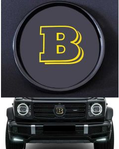 Mercedes-Benz W463A/W464 G-Class G-Wagon G63/G500 Front Grille – Black Gloss with Brabus Style Badge Logo Emblem (Golden) buy in USA