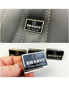 Metallic Brabus Fine Leather Black Seats Emblems Badges Logos Set for Mercedes-Benz W463 G-Class buy in USA