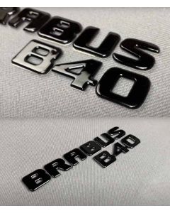 Brabus B40 tail emblem of metal in black color for Mercedes Benz S Class trunk buy in USA