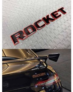 Rear badge Rocket in black with red border for Mercedes-Benz buy in USA