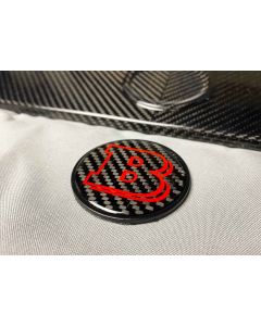 Brabus logo of carbon fiber with red trim for Mercedes G Class hood scoop buy in USA