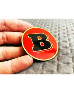 Metal Branded Brabus Badge 55mm Round Red Emblem Logo for Mercedes W463 W463A G-Wagon buy in USA