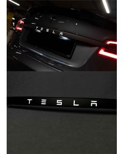 White illuminated carbon trim for TESLA Model S trunk lid buy in USA