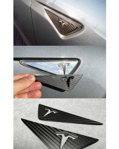 Carbon fiber turn signals with Tesla logo for TESLA Model S buy in USA