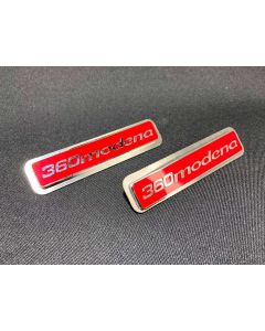 Floor mats for Ferrari 360 Modena, red with emblem, metal with chrome, 2 pcs. buy in USA