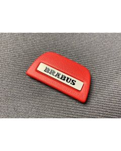 Brabus steering wheel badge metal insert in red leather buy in USA