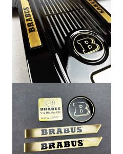 Gold Brabus badge set for Mercedes G Class engine buy in USA