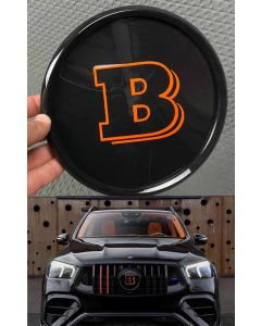 Front grill Brabus logo in orange color for Mercedes Benz GLE 63 AMG V167 C167 buy in USA