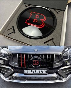 Red Brabus front grill emblem for Mercedes Benz GLE 63 AMG buy in USA